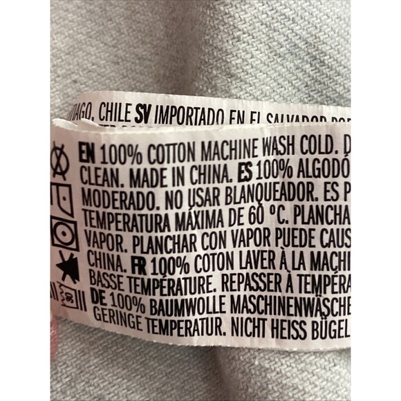 Essential Denim Size S Crop Jean Jacket Light Wash Button Pockets & Side Pockets - Picture 15 of 16